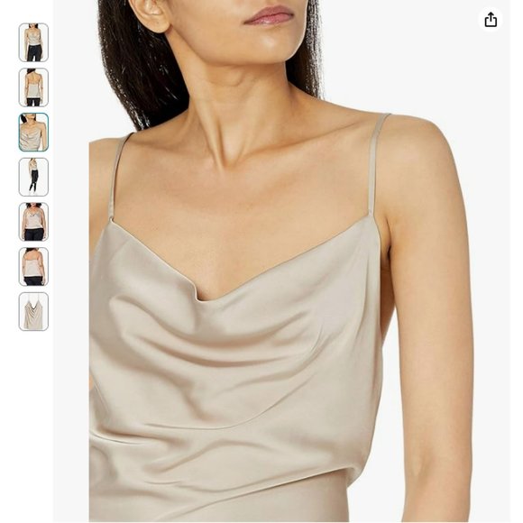 NWT! The Drop - Women's Christy Cowl-Neck Cami Silky Stretch Top - Picture 4 of 5
